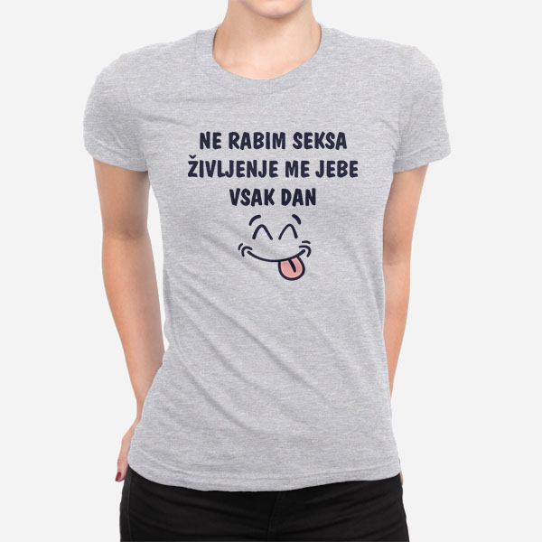 Ženska kratka majica Življenje me jebe